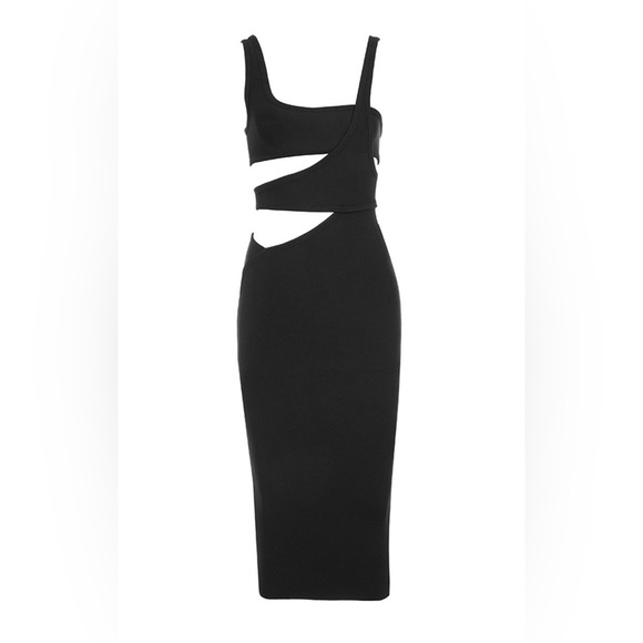NWT House of CB Miya Black Cutout Bandage Dress size Small - Picture 4 of 6